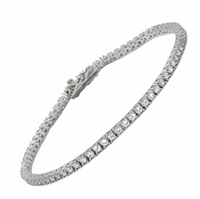 Bracelet Artigianale Femme in Or blanc Cubic Zirconia BROR-4-253 TENNIS